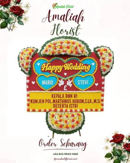 Papan Bunga Pernikahan Sagatani